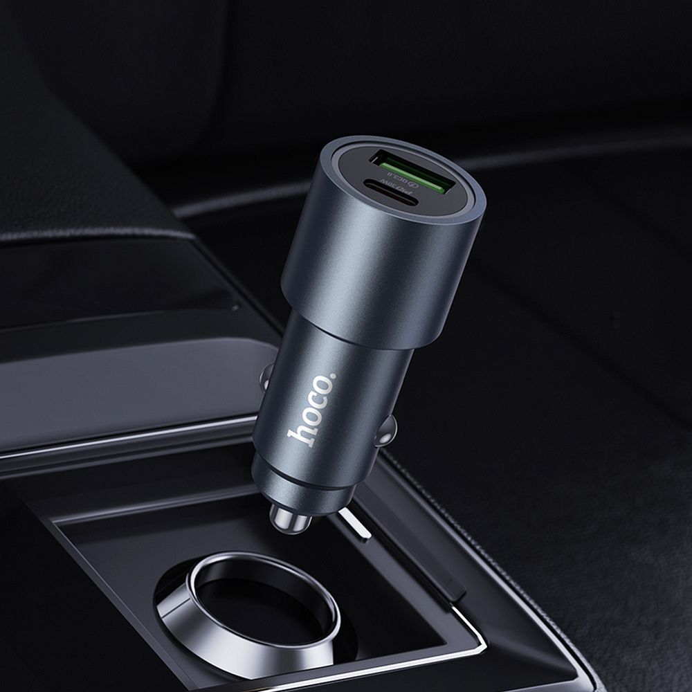 Car charger Hoco USB A + USB C PD QC3.0 48W Z60 black