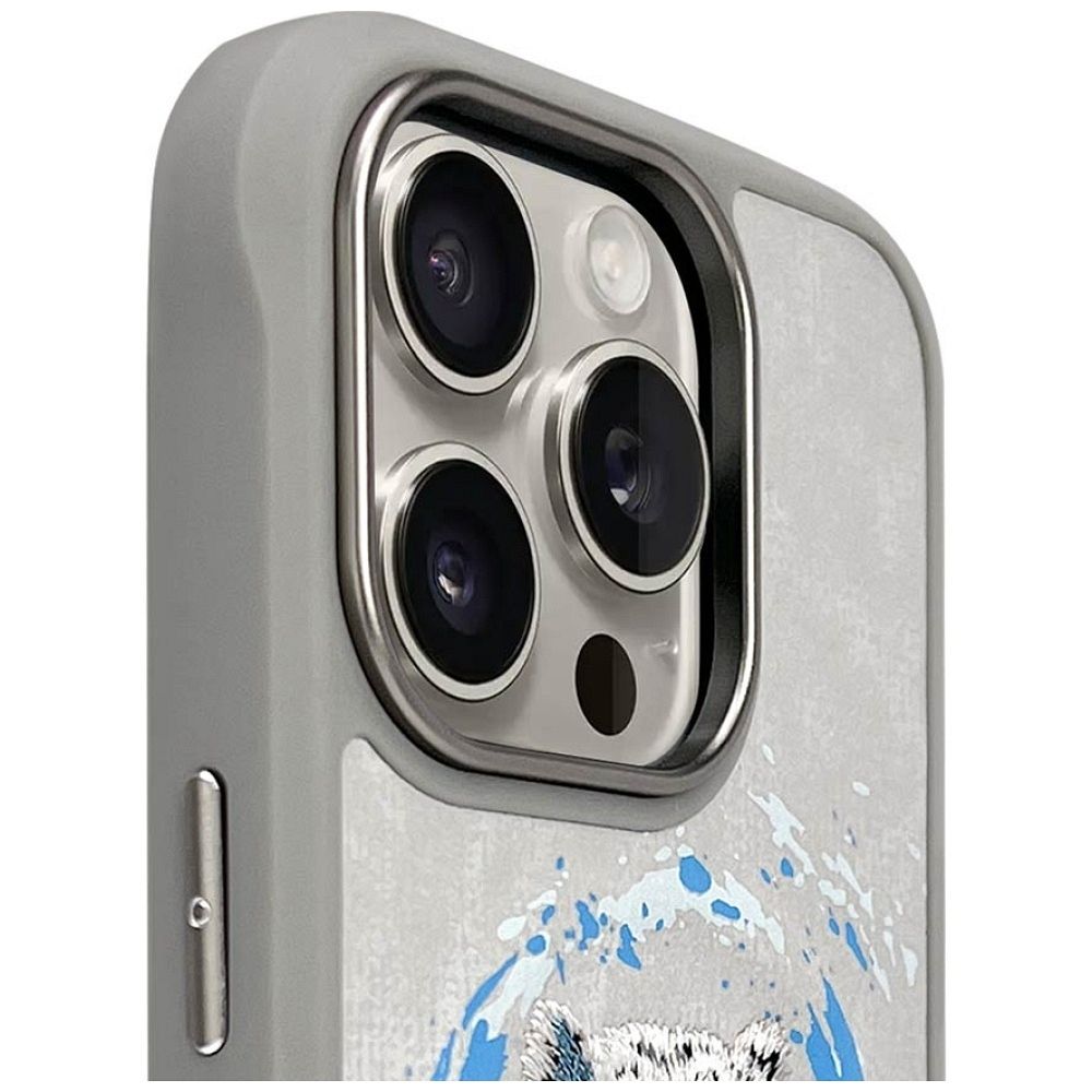 NIMMY futerał PANTERA kompatybilny z MagSafe do IPHONE 16 Pro jasno szary