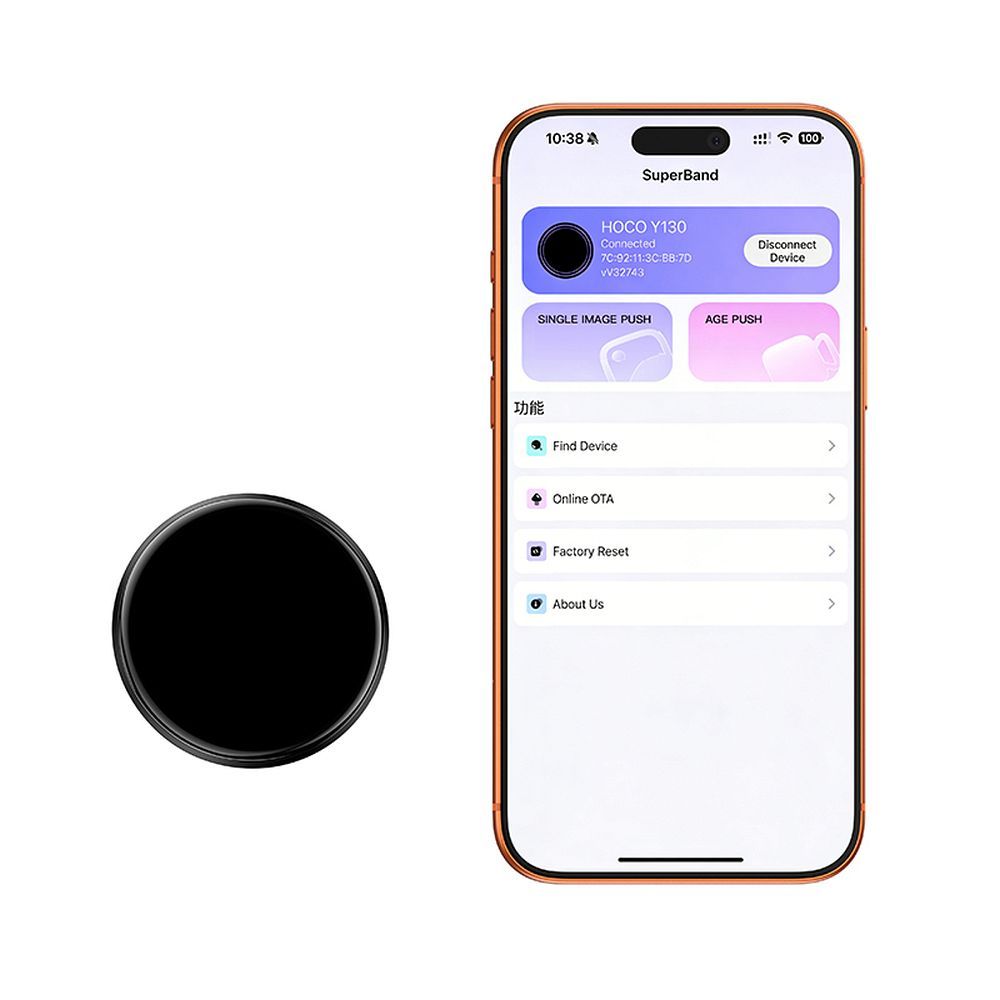 Wireless display badge 1,85" 360p Hoco Y130 black