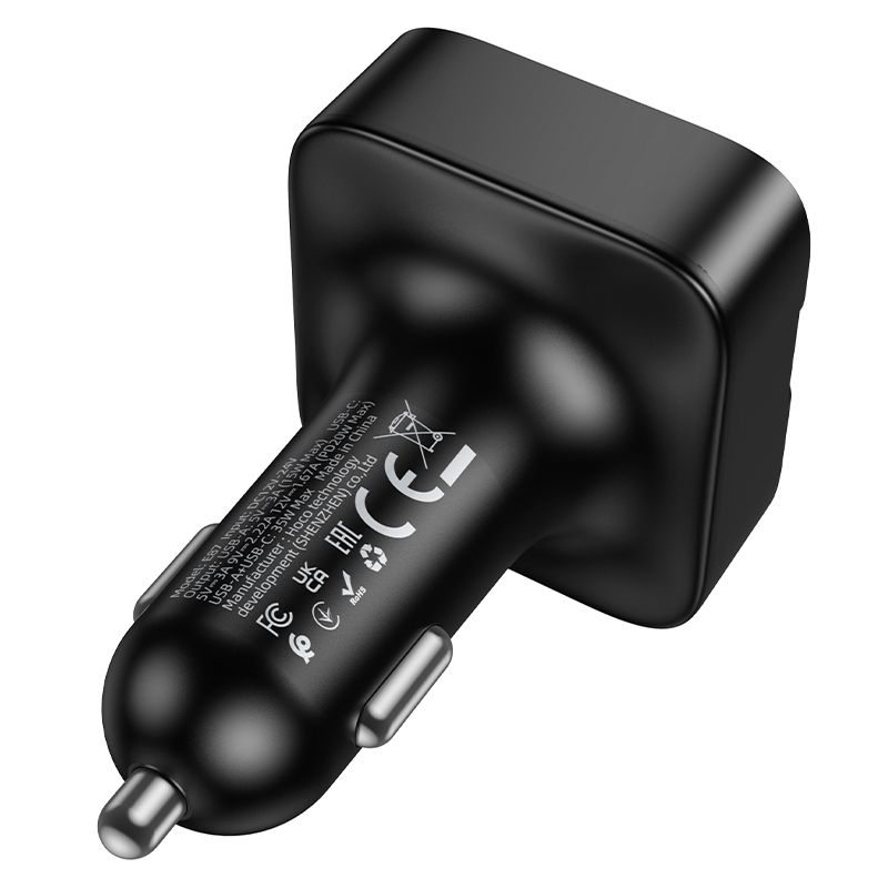 Car transmitter bluetooth Hoco USB A + USB C QC PD 35W E87 black