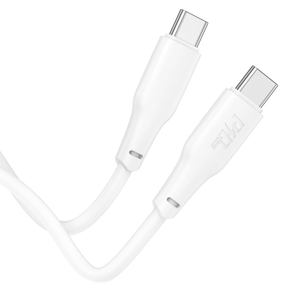 Cable USB C to USB C Hoco 3A 100W 1 m X93 white