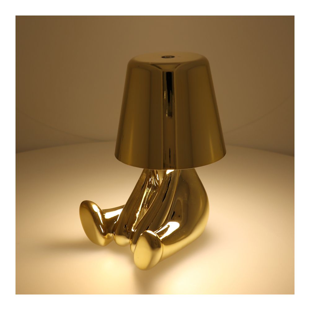 Lampka nocna GOLD MAN Art Deco siedzący (wzór 5) MLTL