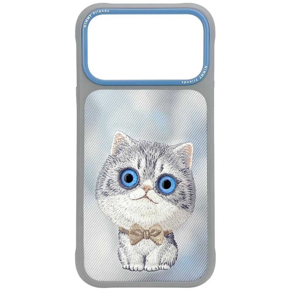 NIMMY case BIG EYED SILVER SHADED CAT for IPHONE 18 Pro Max/17 Pro Max grey