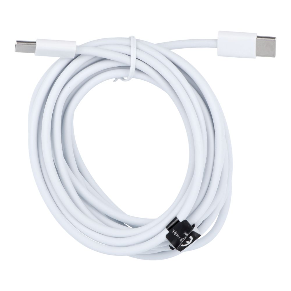 C-típusú–C-típusú kábel, PD, QC3.0, 3 A, 30 W, HD26, 3 m, fehér