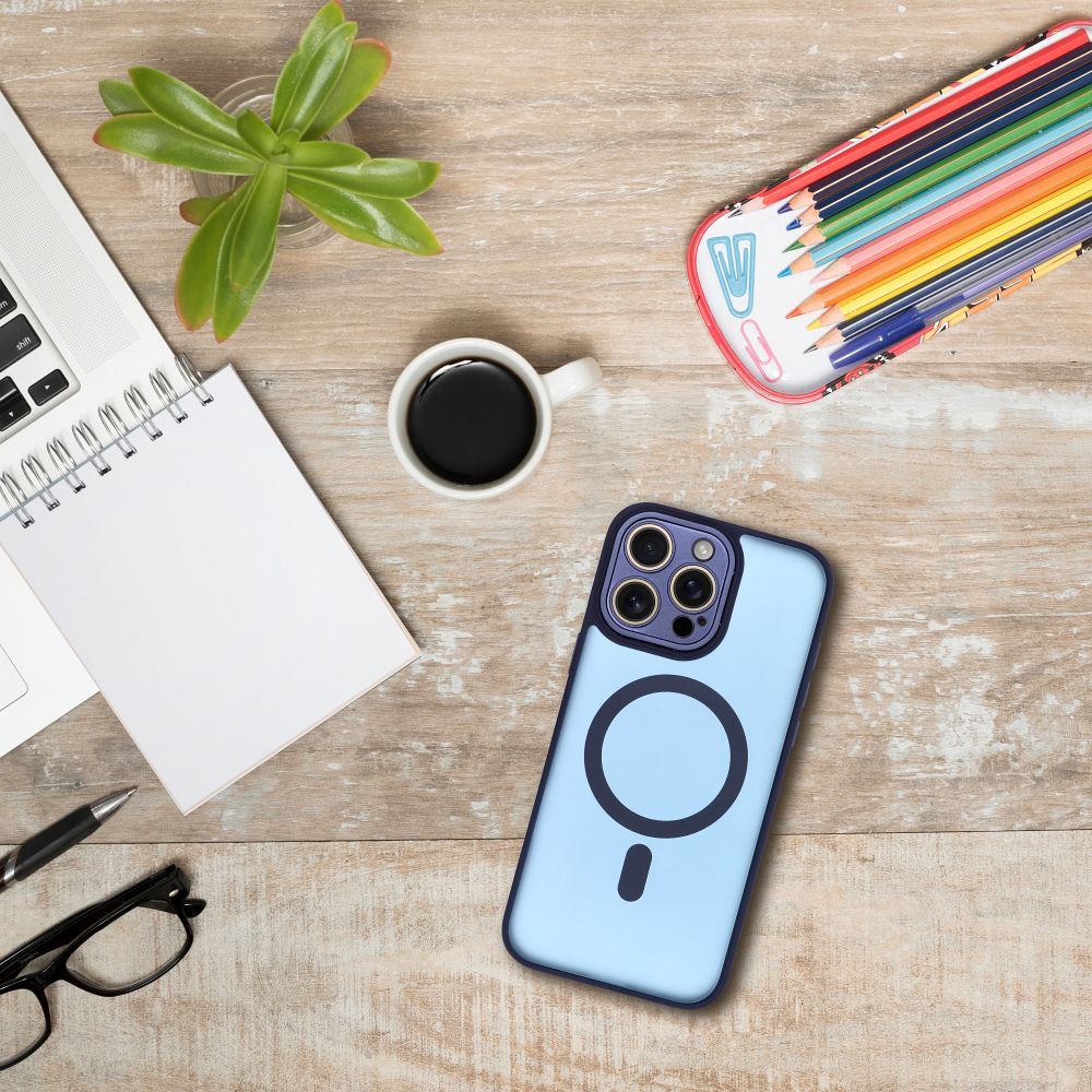 Futerał VARIETE MAG COVER kompatybilny z MagSafe do IPHONE 11 granatowy