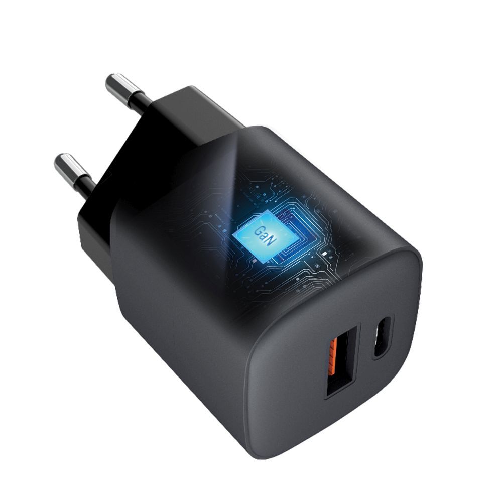 Forcell F-Energy GaN USB-C + USB-A QC4.0 PD 3A 33W VT-31 szürke telefon-töltő
