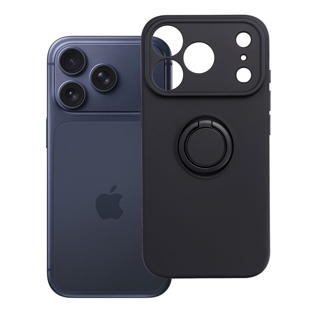 Case for iPhone 18 Pro / 17 Pro Silicone Ring black