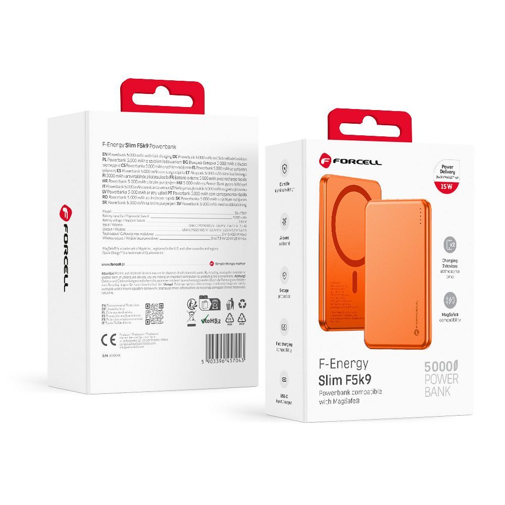 MagSafe-compatible power bank Forcell F-Energy Slim