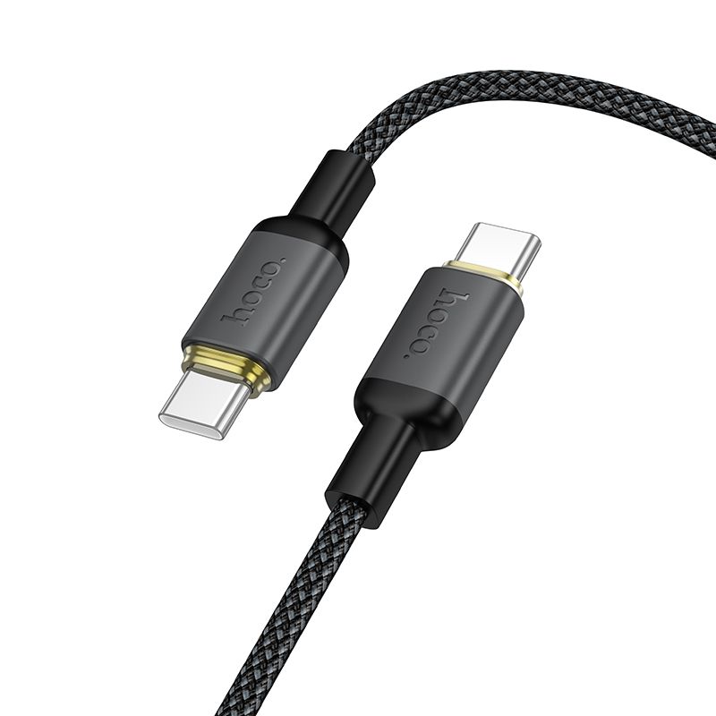 Cable USB C to USB C Hoco 3A 60W 1 m X128 Benefit black
