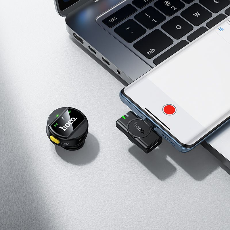 Wireless microphone USB C Hoco L21 black