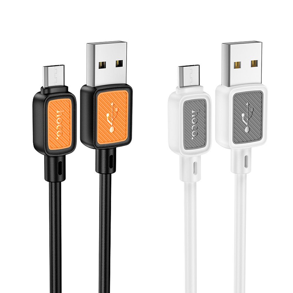 Cable USB A to Micro USB Hoco 2,4A 1 m X108 white