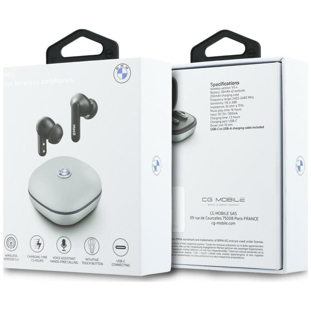 Wireless earphone ENC BMW TWS Leather Metal Logo BMW001140 taupe