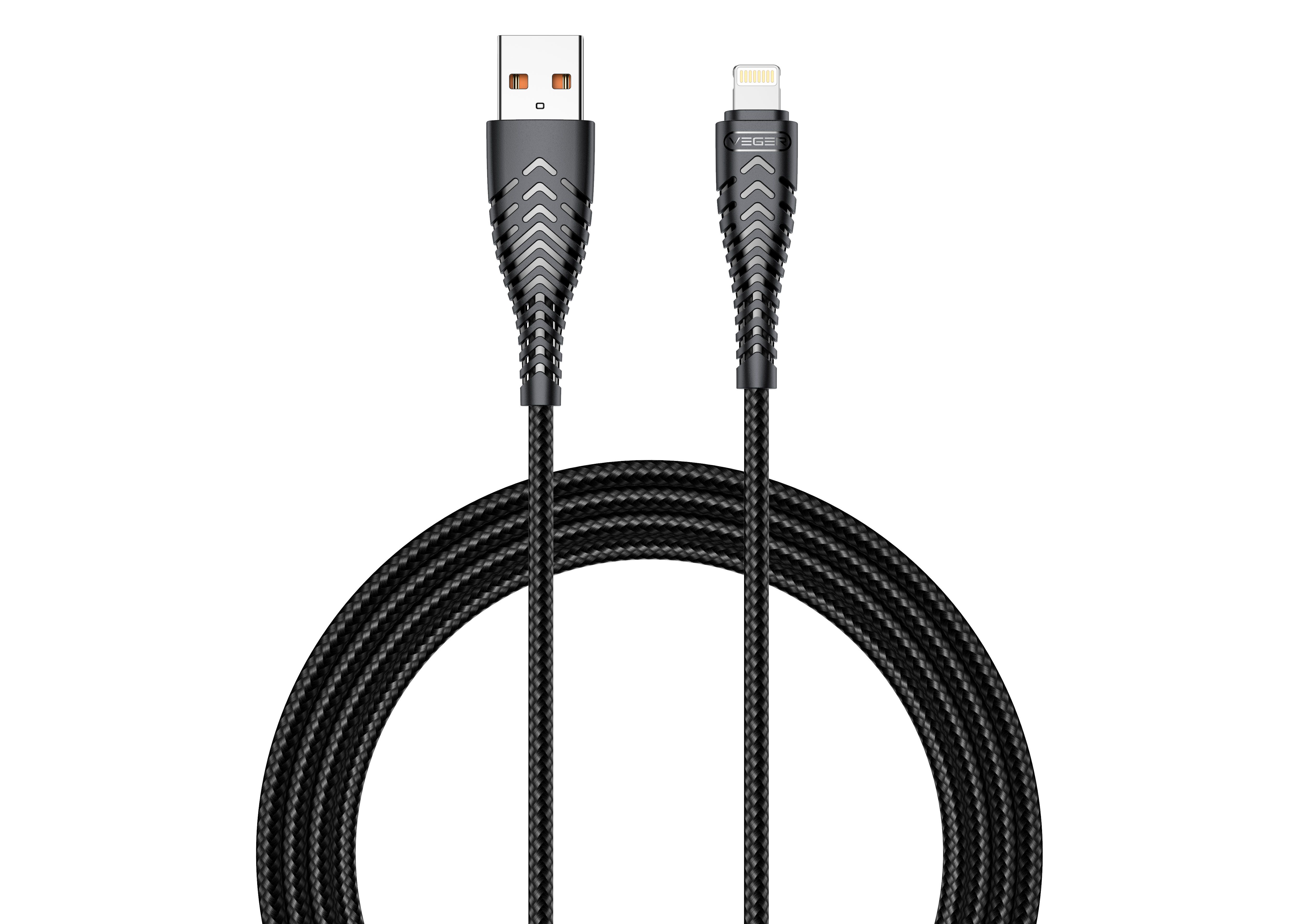 VEGER USB A to Lightning Cable
