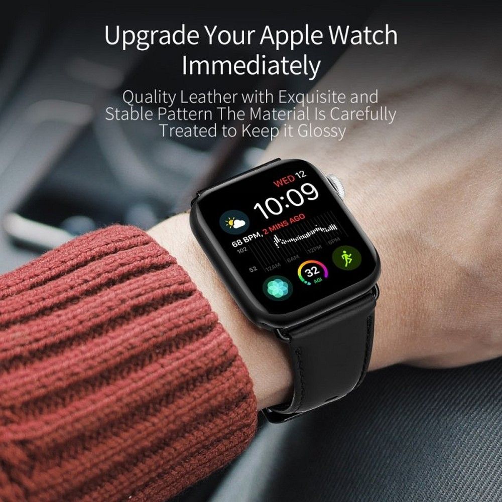 DUX DUCIS pasek YA skórzany do Apple Watch 38 / 40 / 41 mm czarny