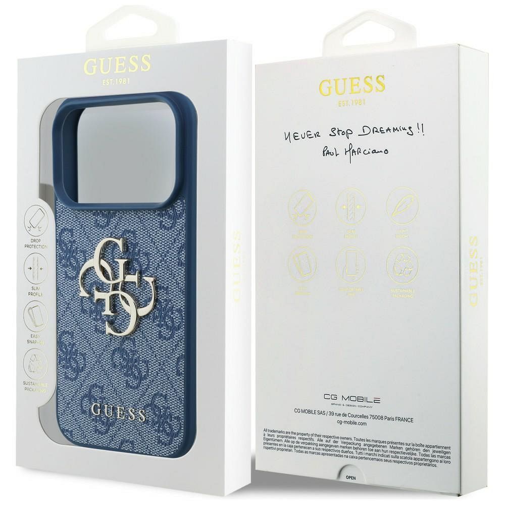 GUESS case for IPHONE 18 Pro/17 Pro (4G Big Logo) brown