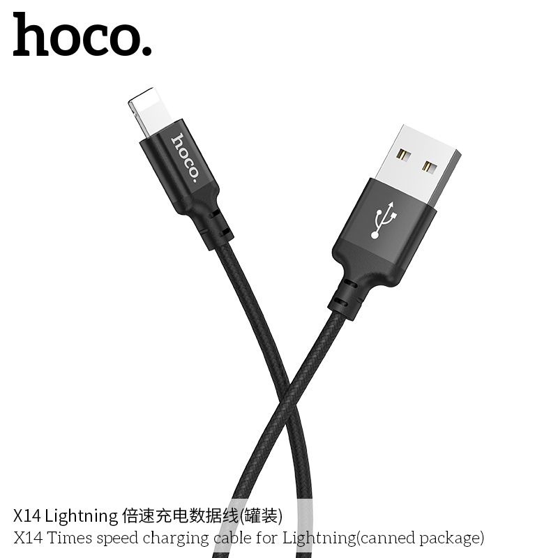 HOCO cable USB A to Lightning X14 1 m black