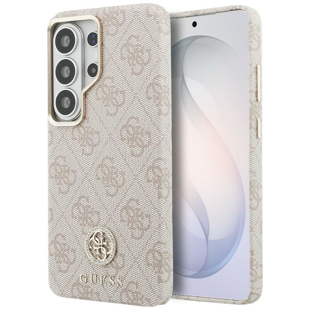 GUESS case for SAMSUNG S26 Ultra GUHMS26LP4GRMDEP (4G Rhinestone Round Logo MagSafe) pink