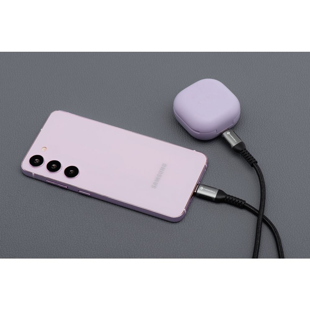 Kabel USB A do USB C Forcell F-Energy QC4.0 3A 66W Cafule 3 m C256 czarny