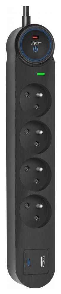Extension cord 4 sockets + USB-A