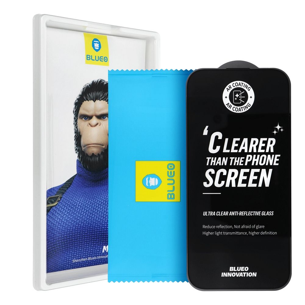 5D Mr. Monkey Glass - Apple iPhone 18 Pro black (Strong Premium Ultra Clear AR)
