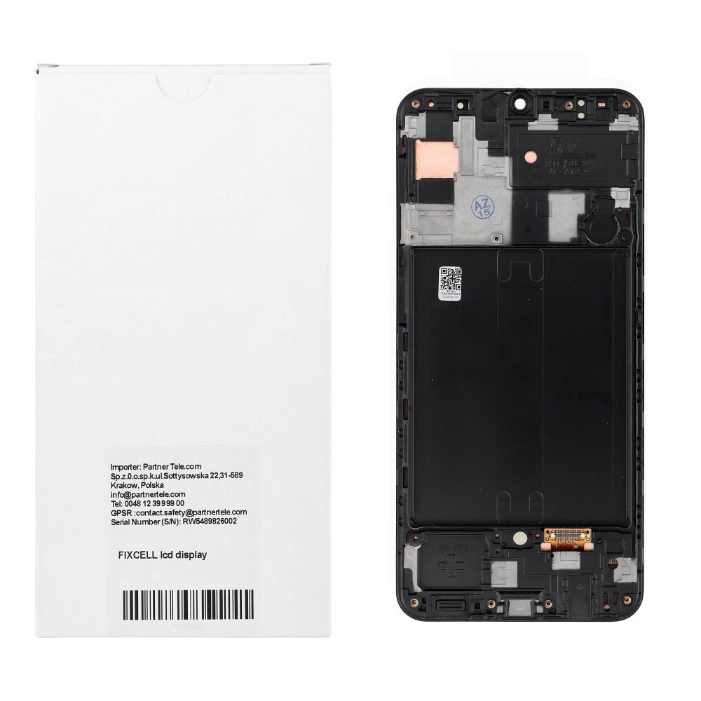 FIXCELL lcd display for SAMSUNG A50 AMOLED with frame black (change glass)