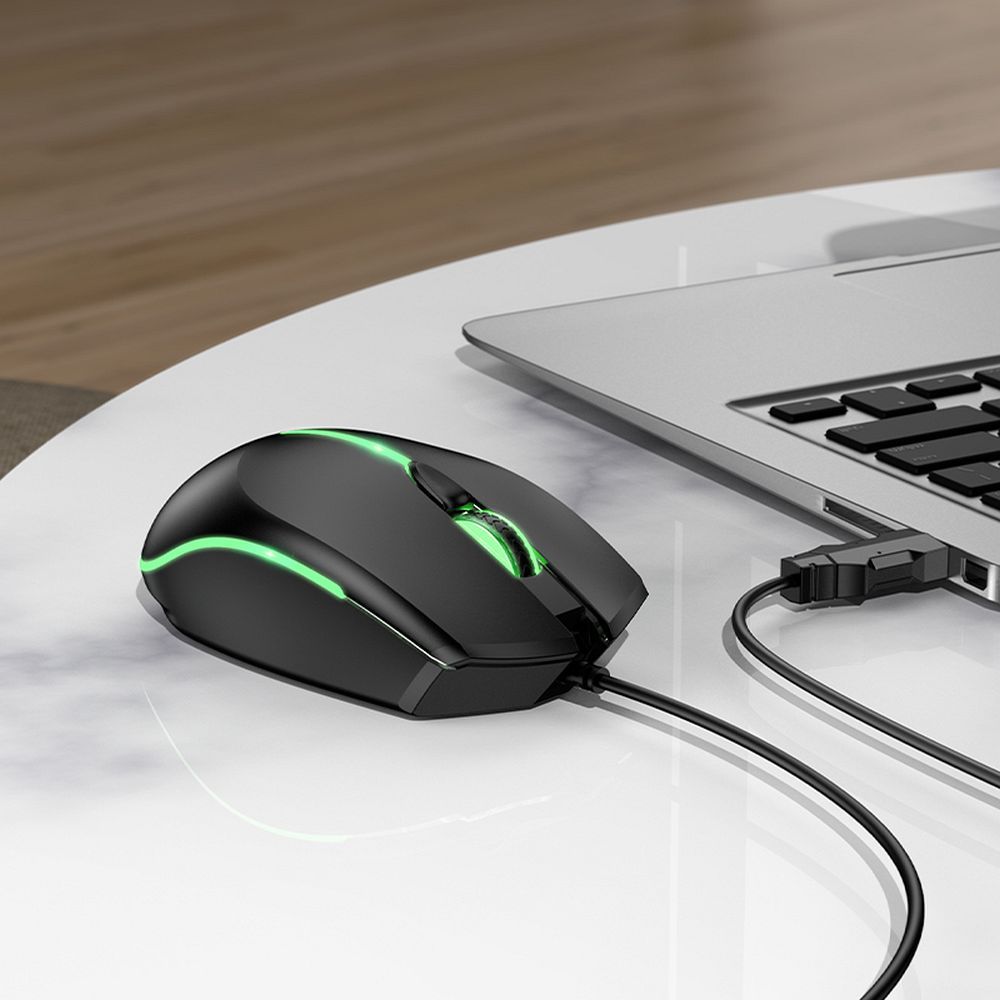 Wire gaming mouse Hoco USB A 2400 dpi GM37 black