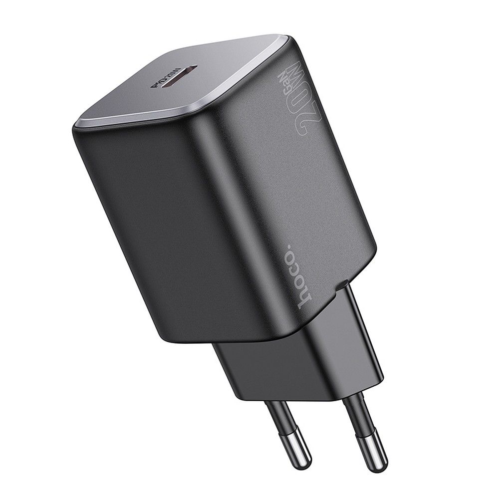 Ładowarka sieciowa do telefonu Hoco USB C QC PD 20W N40 czarna