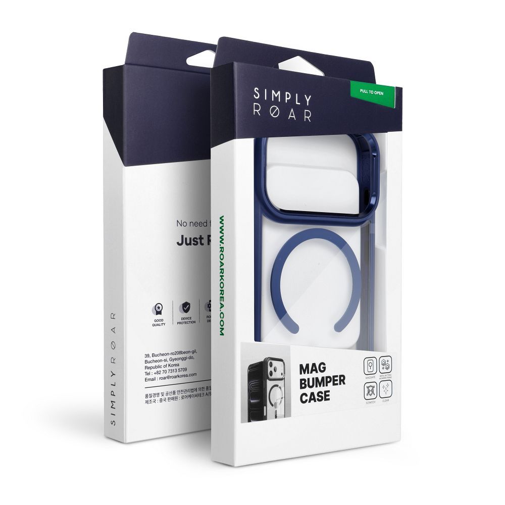 ROAR case MAG BUMPER compatible with MagSafe for IPHONE 18 Pro / 17 Pro navy blue