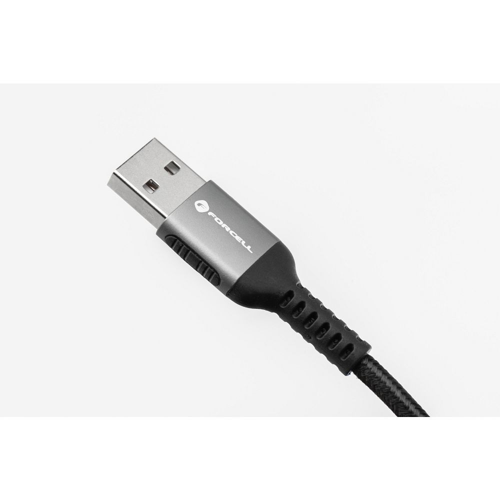 Kabel USB A do USB C Forcell F-Energy QC4.0 3A 66W Cafule 3 m C256 czarny