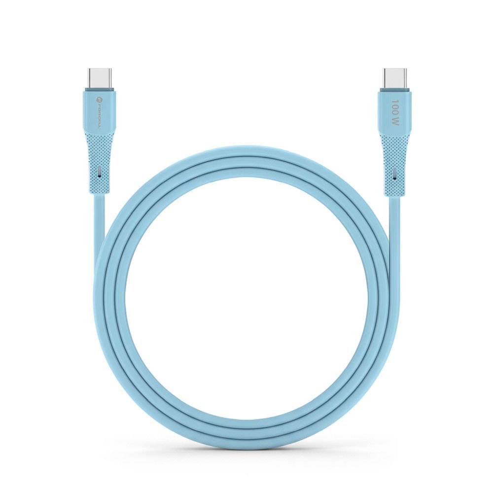 Cable USB A to Micro USB Forcell F-Energy QC3.0 2,4A 18W Silicone 1 m C341 blue
