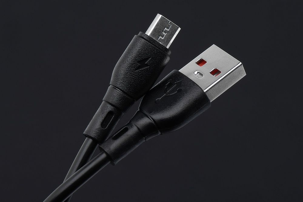 USB-A – Micro USB kábel, Blue Star 2A ECO, 1 m, PJ68-23-2, fekete