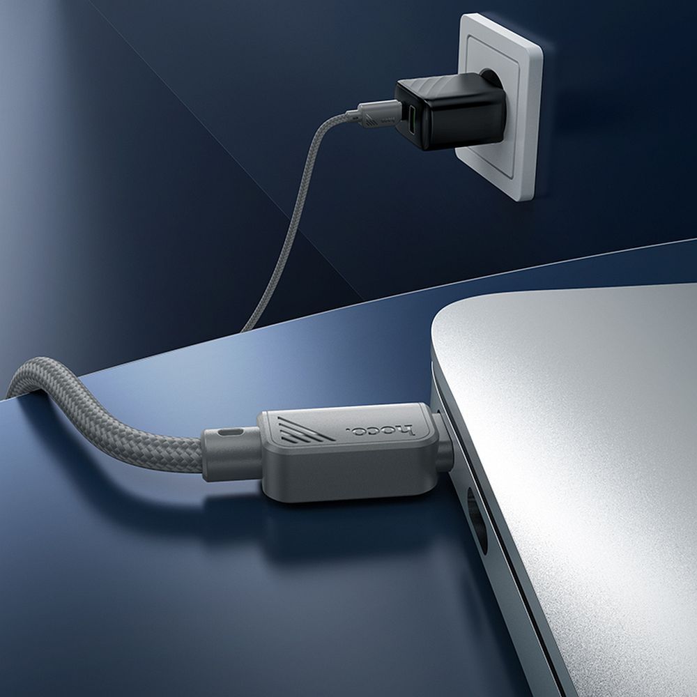 Cable USB C to USB C Hoco 3A 60W 1 m X113 gray