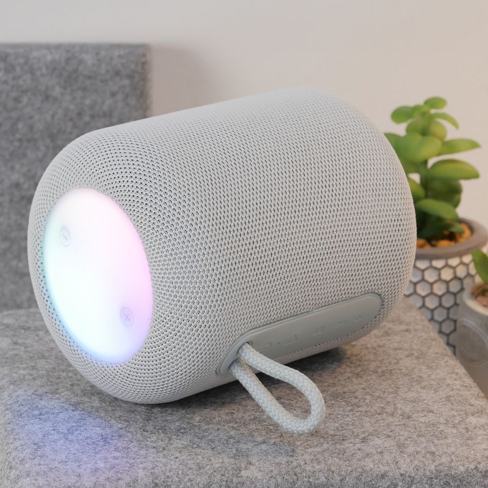 Głośnik bluetooth LED 5W 3h Hoco HC30 szary
