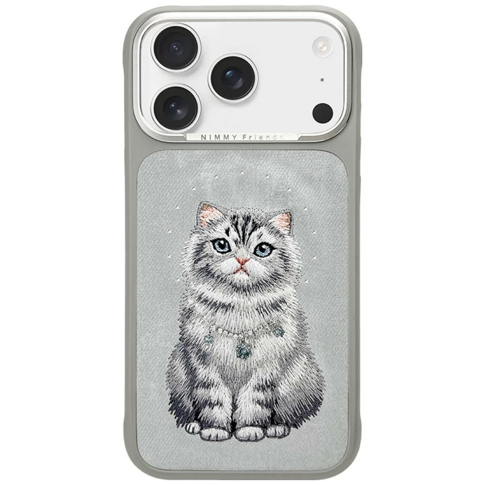 NIMMY case LUCKY FASHION CAT compatible with MagSafe for IPHONE 18 Pro/17 Pro grey
