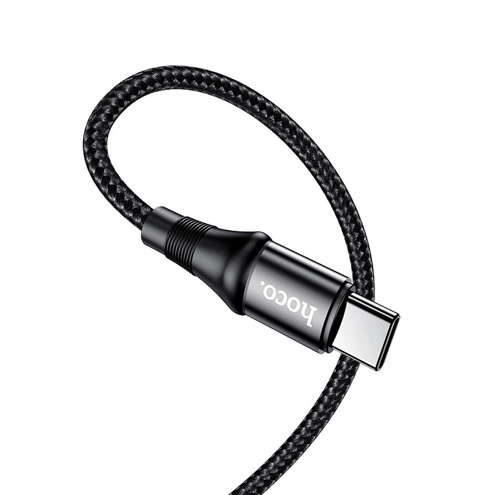 HOCO kábel, C-típus – C-típus, PD 5 A, 100 W, 50 db, 1 m, fekete