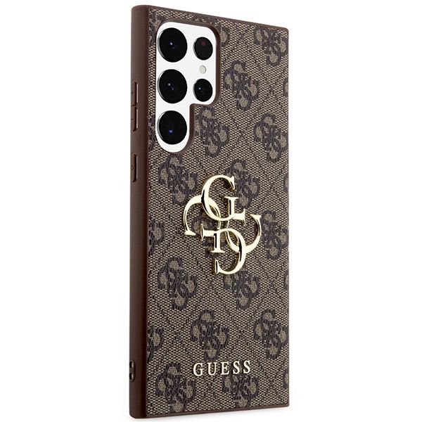 GUESS case for SAMSUNG S24 Ultra GUHCS24L4GMGBR (Leather 4G Metal Logo) brown