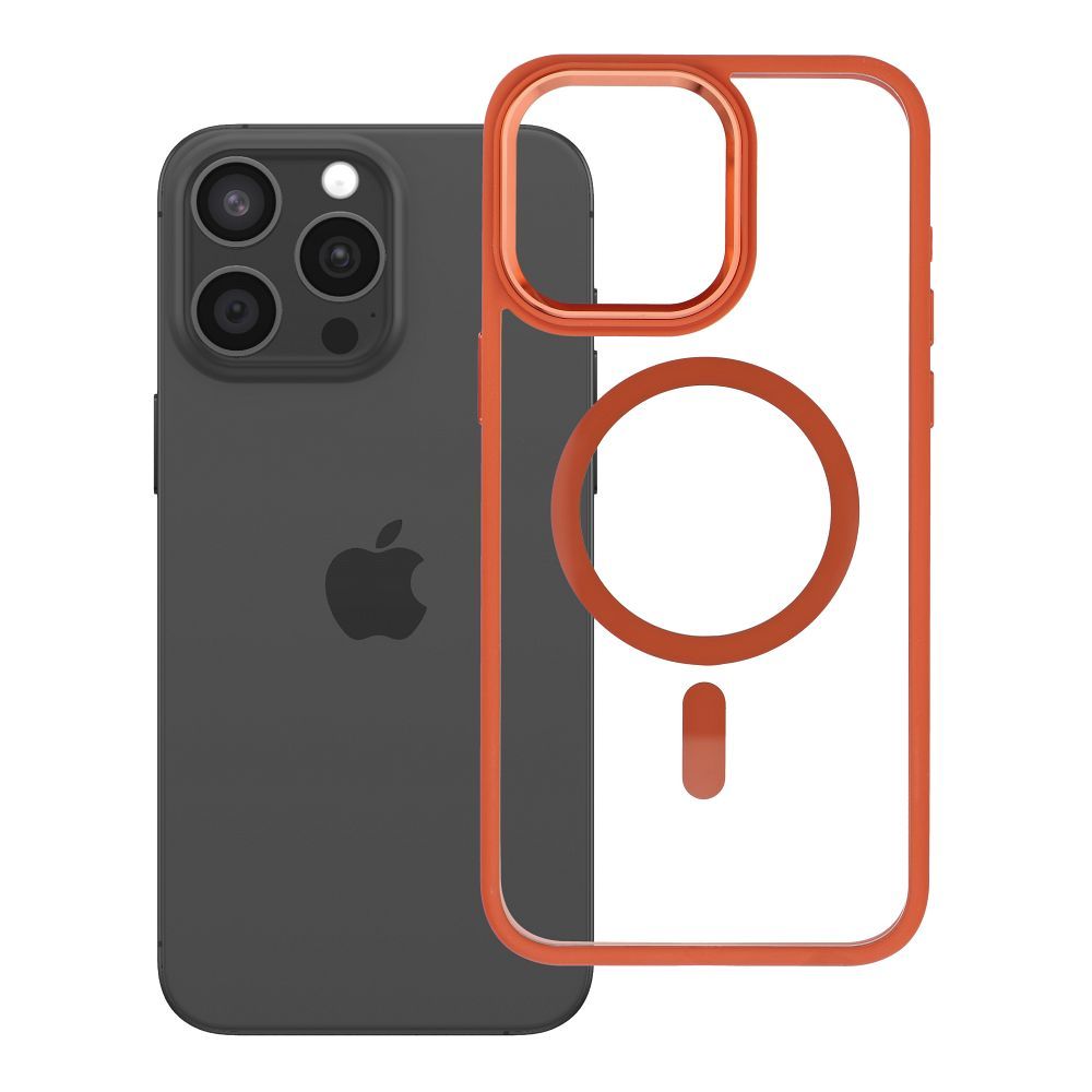 ROAR case MAG BUMPER compatible with MagSafe for IPHONE 15 Pro Max orange