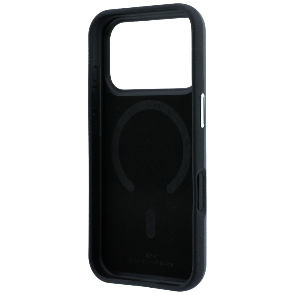 BMW case for IPHONE 18 Pro Max/17 Pro Max compatible with MagSafe (Sign Inclined Deboss Letters) grey