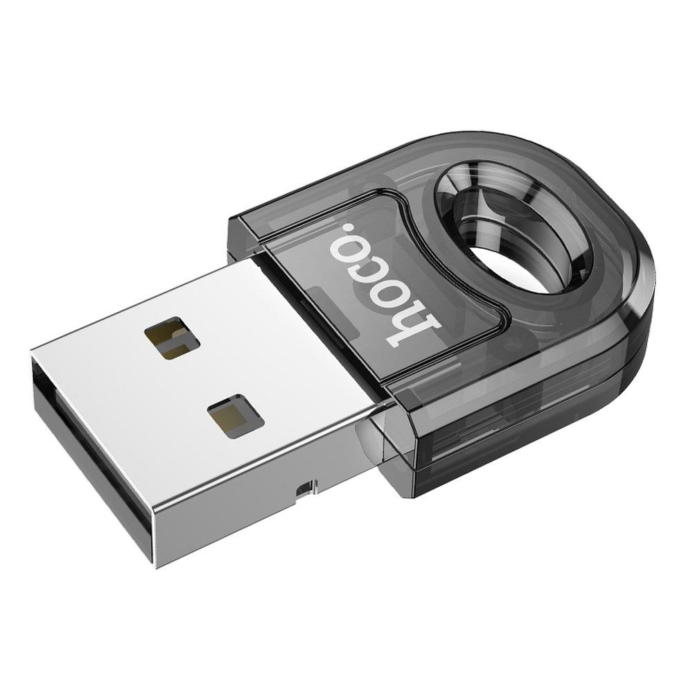 Hoco UA28 átlátszó fekete USB-A–Bluetooth átalakító