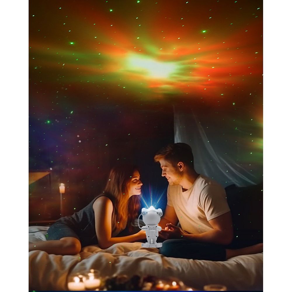 Projektor gwiazd astronauta z głośnikiem bluetooth X2502 czerwony