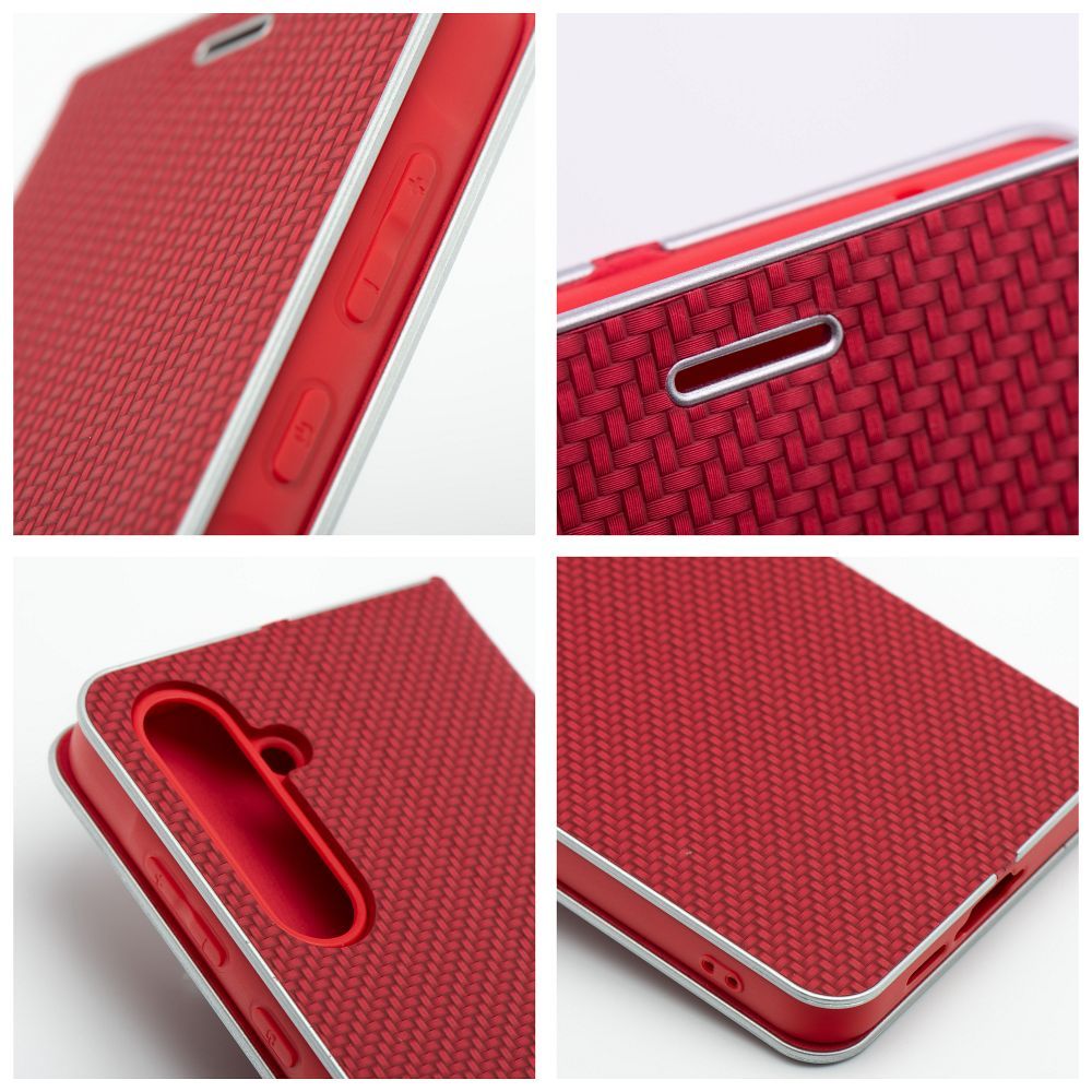 LUNA Book Carbon for SAMSUNG S21 FE red