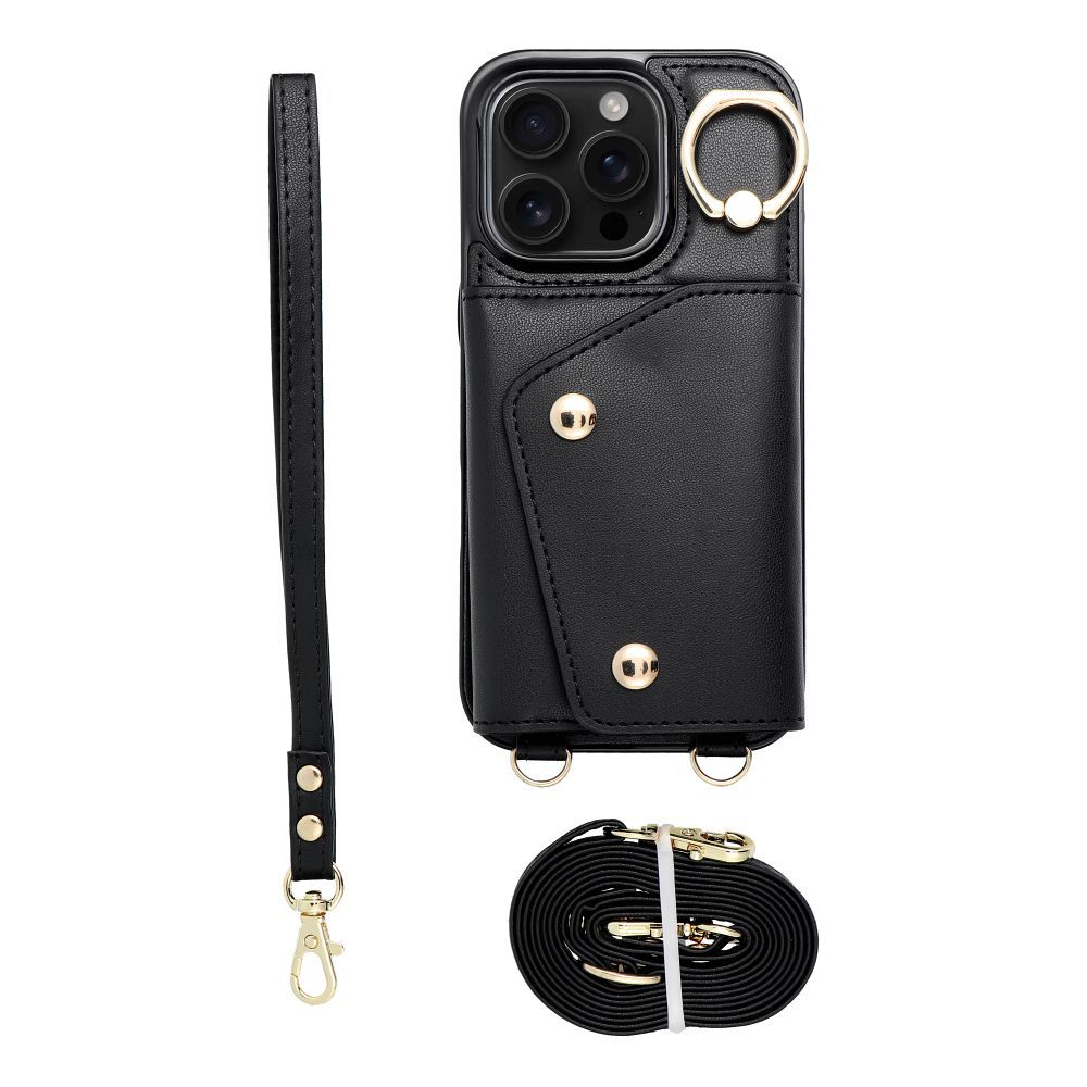 Futerał portfel WONDER dla IPHONE 15 czarny