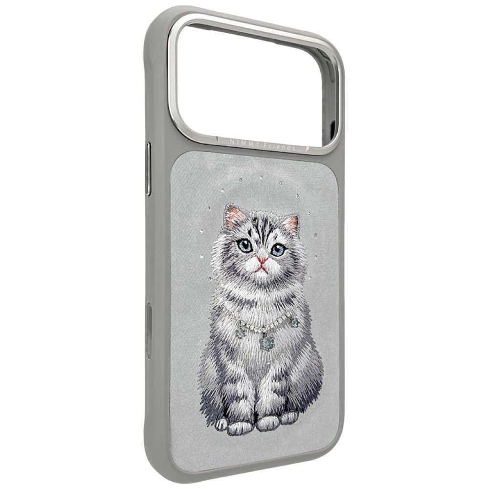 NIMMY case LUCKY FASHION CAT compatible with MagSafe for IPHONE 18 Pro/17 Pro grey