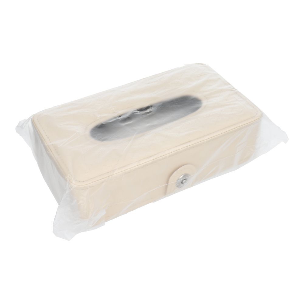 Pojemnik na chusteczki z paskiem beżowy