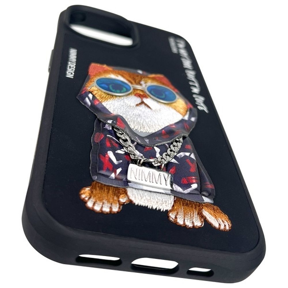 NIMMY futerał GLASSES COOL CAT do IPHONE 15 czarny
