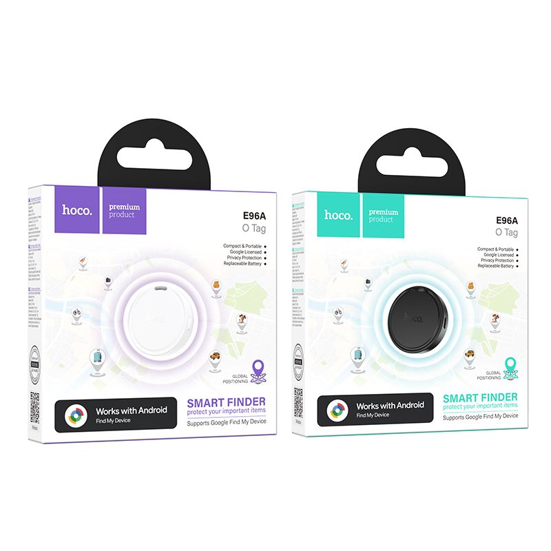 Locator compatible with Google Find My Device Hoco E96A white
