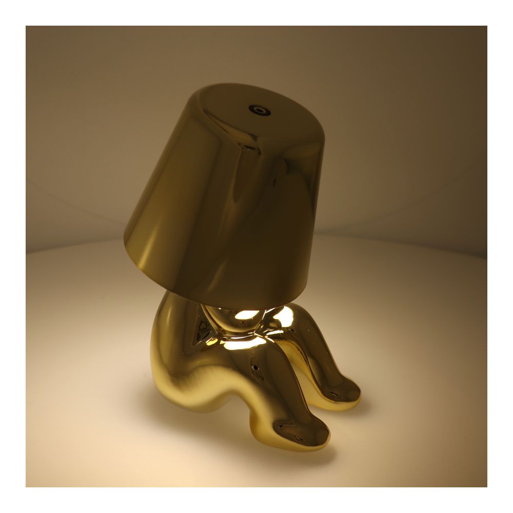 Lampka nocna GOLD MAN Art Deco siedzący (wzór 4) MLTL