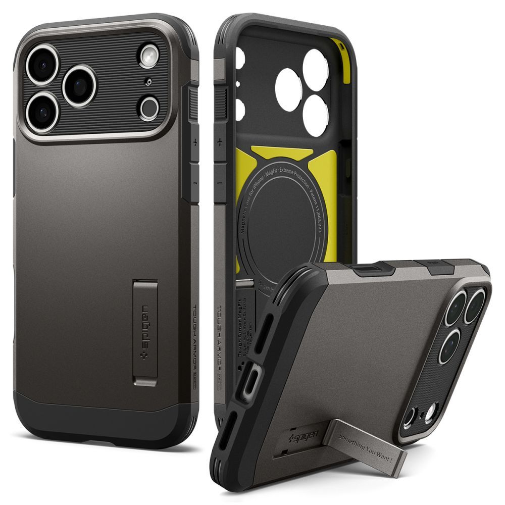 SPIGEN case TOUGH ARMOR T compatible with MagSafe for IPHONE 18 Pro Max / 17 Pro Max gunmetal