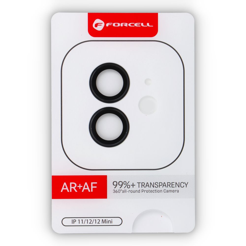 Szkło hartowane Forcell Premium do aparatu - do iPhone 12 / 12 Mini Czarny