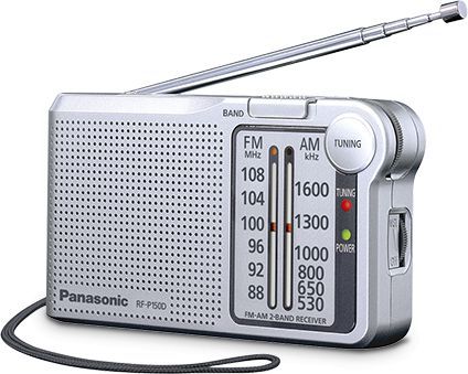 PANASONIC RF-P150DEG-S Silver pocket radio, TV-AFC silver